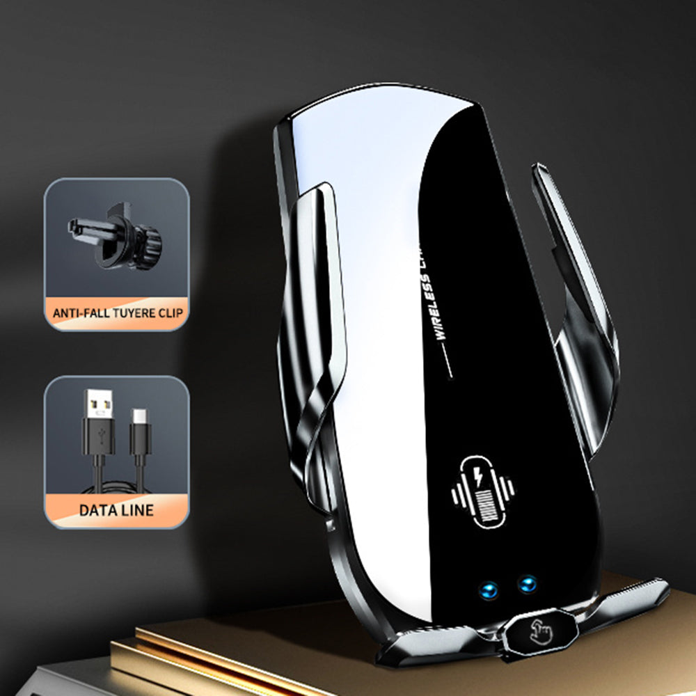 A2 Wireless Car Charger Phone Holder Auto Clamping Car Charger Phone Mount for Driving