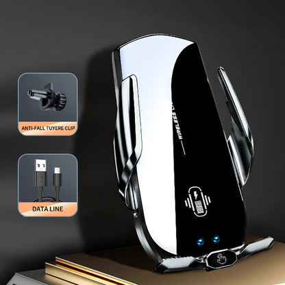 A2 Wireless Car Charger Phone Holder Auto Clamping Car Charger Phone Mount for Driving