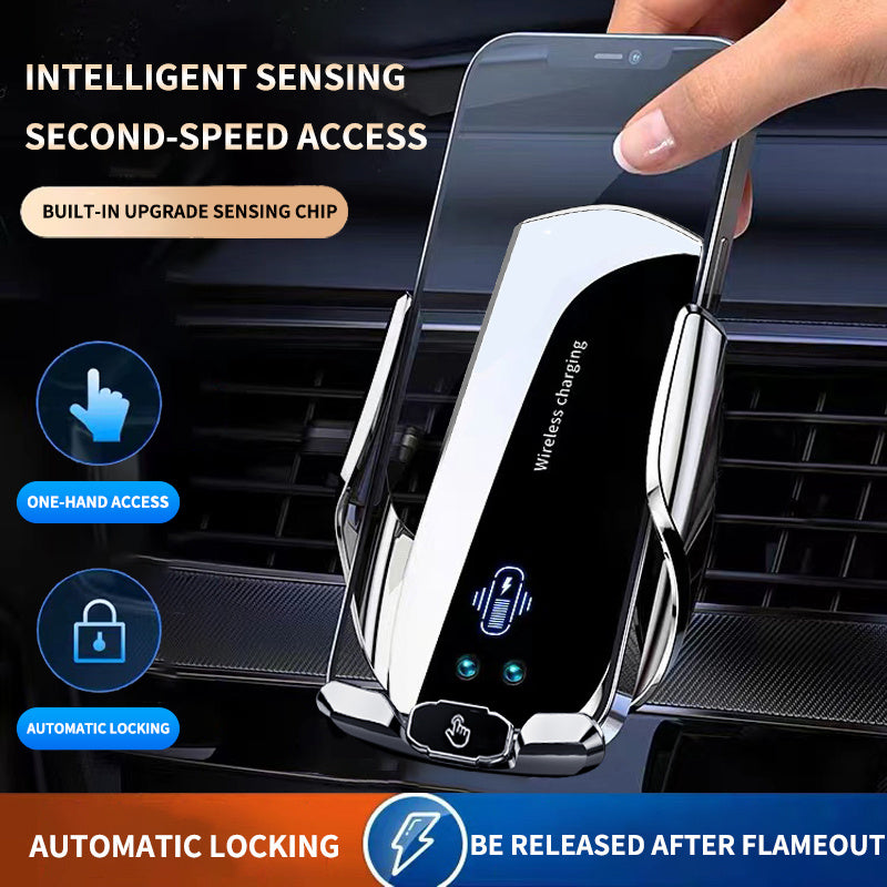 A2 Wireless Car Charger Phone Holder Auto Clamping Car Charger Phone Mount for Driving