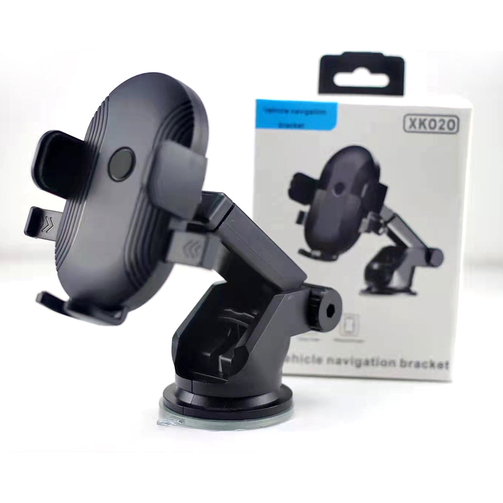 XK020 Car Dashboard Phone Holder Retractable Auto Lock Cell Phone Mount Stand