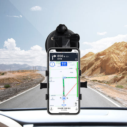 XP21-7 Car Dashboard Phone Mount Holder Windshield Adjustable Cell Phone Stand with 6.6-9.3cm Clip