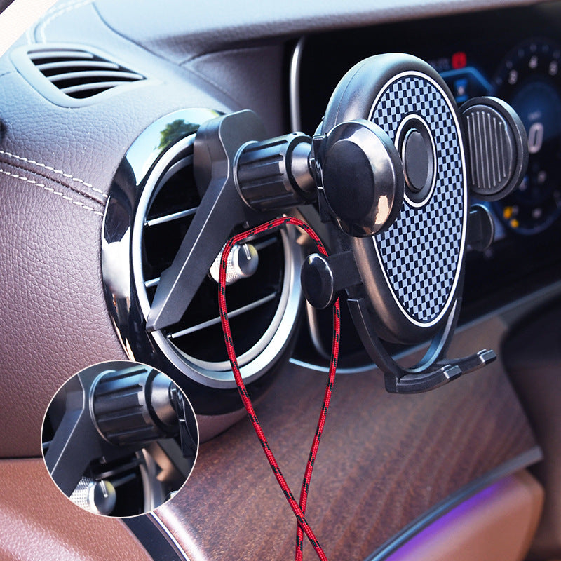 C2211 Air Vent Car Mount Phone Holder Three-point Support Air Outlet ABS+Metal Cellphone Stand Bracket
