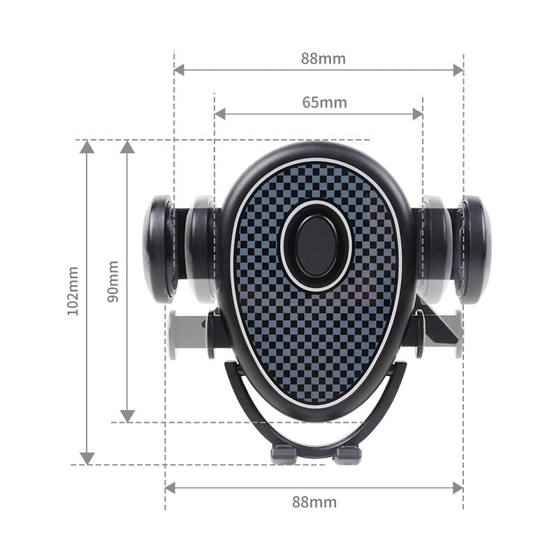 C2211 Air Vent Car Mount Phone Holder Three-point Support Air Outlet ABS+Metal Cellphone Stand Bracket