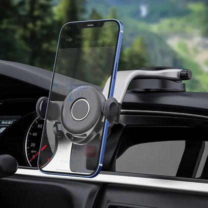 206-Z Auto Lock Car Mount ABS+Silicone Phone Holder 360 Degree Rotation Suction Cup Phone Stand