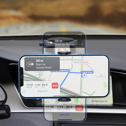 206-Z Auto Lock Car Mount ABS+Silicone Phone Holder 360 Degree Rotation Suction Cup Phone Stand