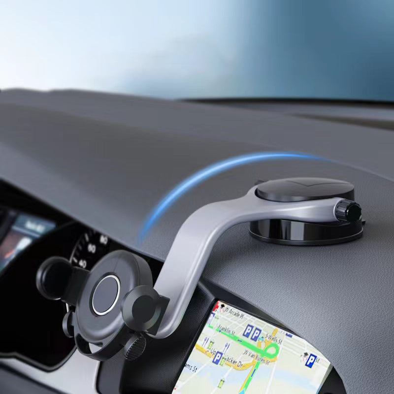 206-Z Auto Lock Car Mount ABS+Silicone Phone Holder 360 Degree Rotation Suction Cup Phone Stand