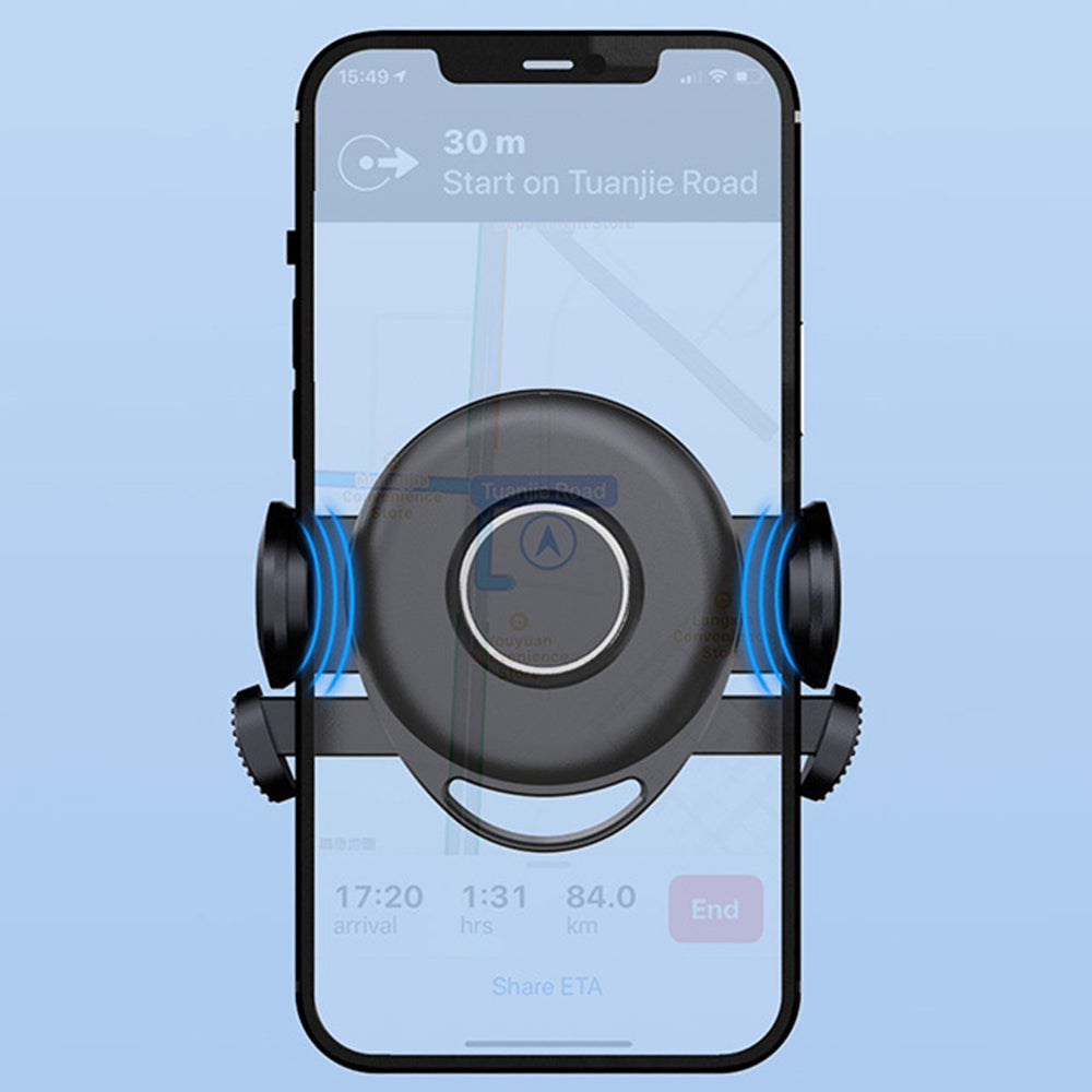 206-Z Auto Lock Car Mount ABS+Silicone Phone Holder 360 Degree Rotation Suction Cup Phone Stand