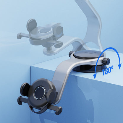 206-Z Auto Lock Car Mount ABS+Silicone Phone Holder 360 Degree Rotation Suction Cup Phone Stand