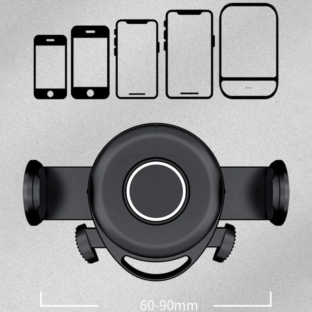 206-Z Auto Lock Car Mount ABS+Silicone Phone Holder 360 Degree Rotation Suction Cup Phone Stand