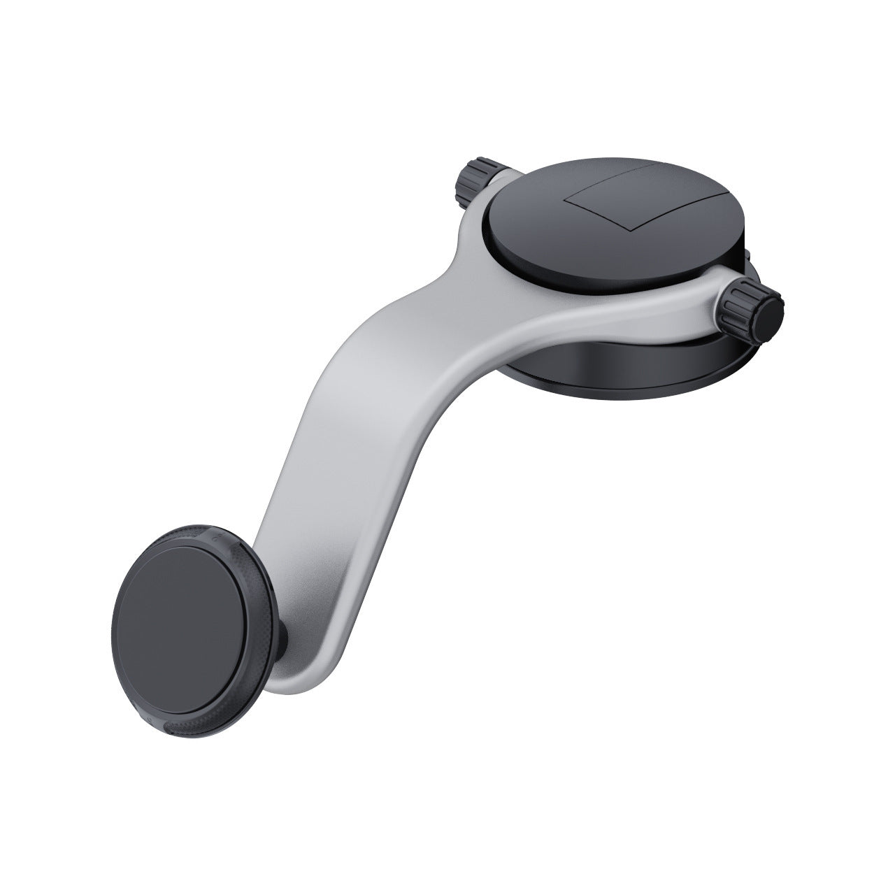 206-C Car Windshield Dashboard Phone Holder ABS+Silicone+Magnet Suction Cup Rotary Cellphone Stand Bracket
