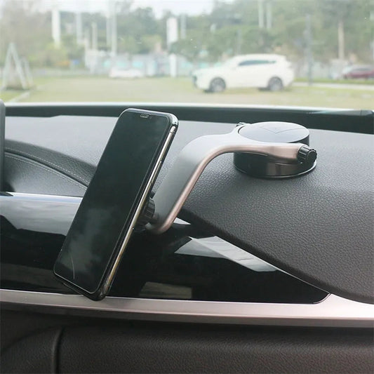 206-C Car Windshield Dashboard Phone Holder ABS+Silicone+Magnet Suction Cup Rotary Cellphone Stand Bracket