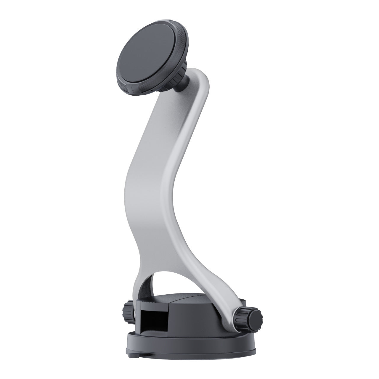 206-C Car Windshield Dashboard Phone Holder ABS+Silicone+Magnet Suction Cup Rotary Cellphone Stand Bracket