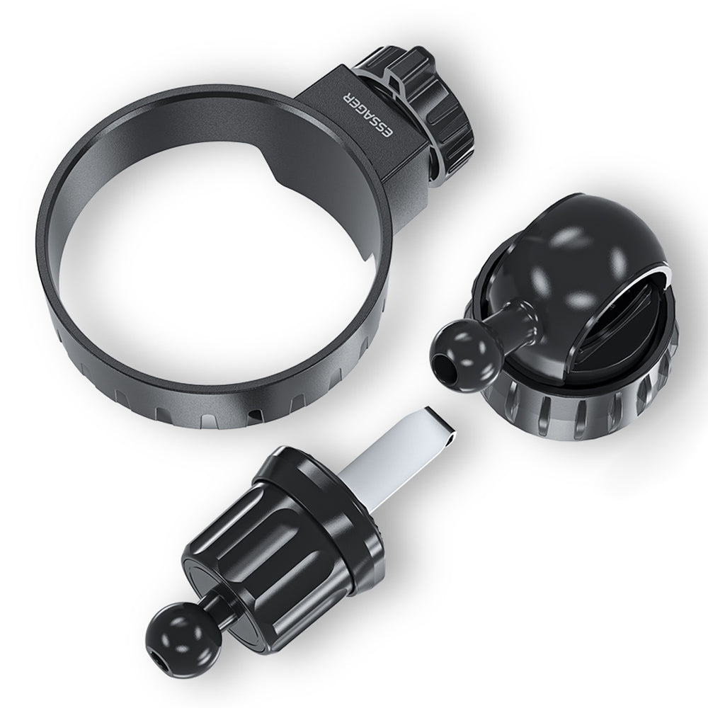 ESSAGER Water Bottle ABS Holder Drink Cup Holder with Car Mount Adapter and Bike Mount Adapter