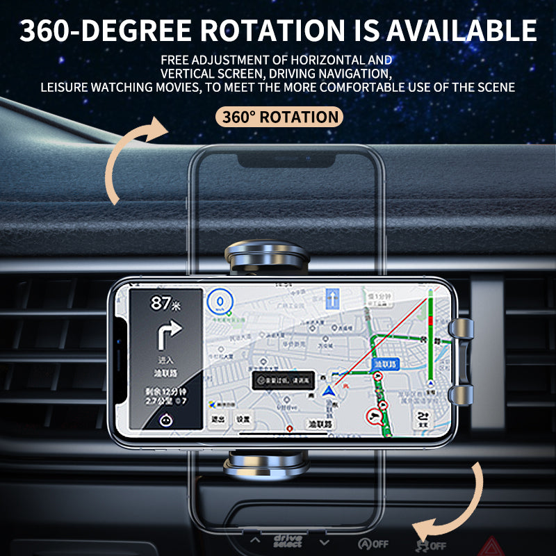 8th Gen Anti-Shaking Car Air Vent Outlet Phone Mount Holder Stable Triangle Structure Cell Phone Clip Holder Bracket