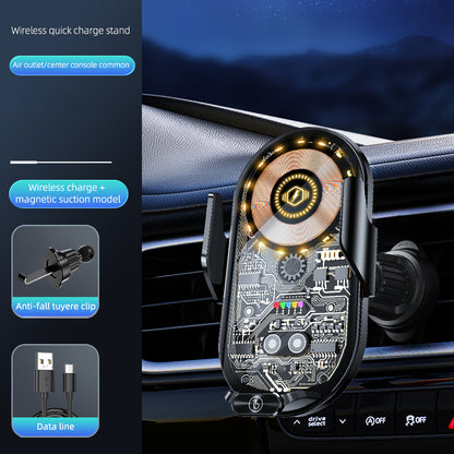 C13 15W Magnetic Wireless Car Charger Phone Mount Air Vent Induction Clamping Cell Phone Charger Holder