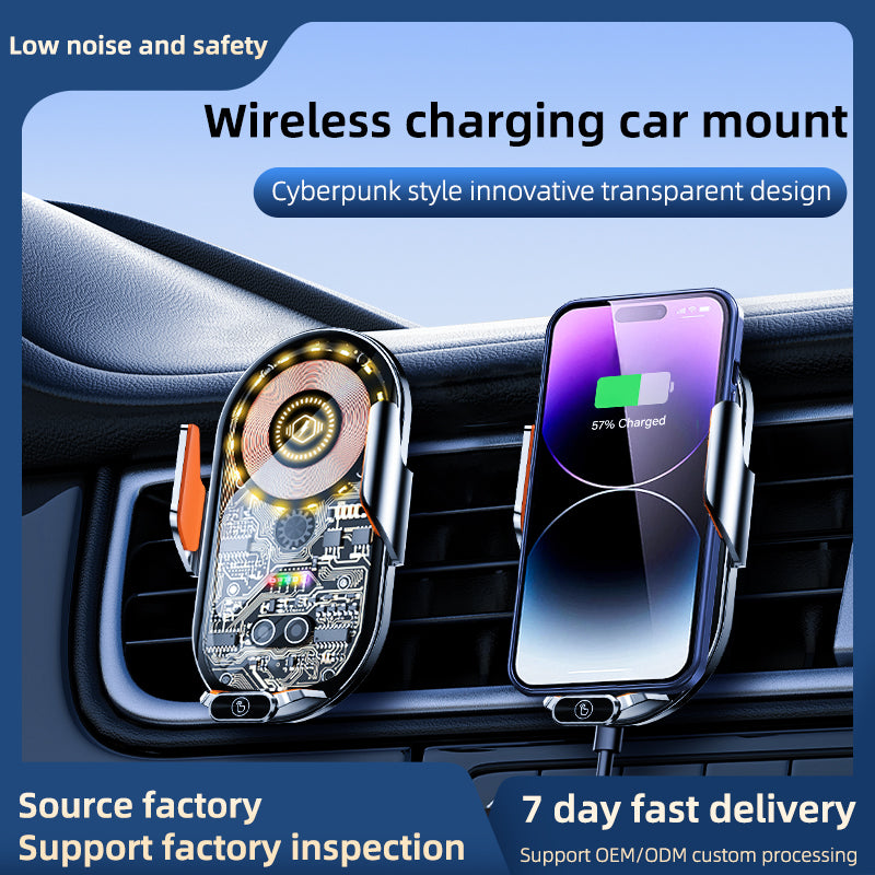 C13 15W Magnetic Wireless Car Charger Phone Mount Air Vent Induction Clamping Cell Phone Charger Holder