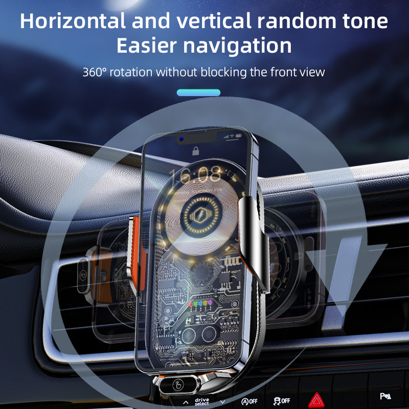 C13 15W Magnetic Wireless Car Charger Phone Mount Air Vent Induction Clamping Cell Phone Charger Holder