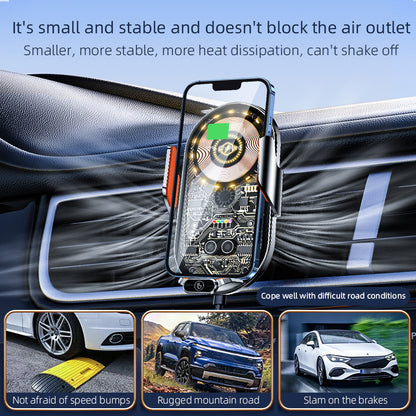 C13 15W Magnetic Wireless Car Charger Phone Mount Air Vent Induction Clamping Cell Phone Charger Holder