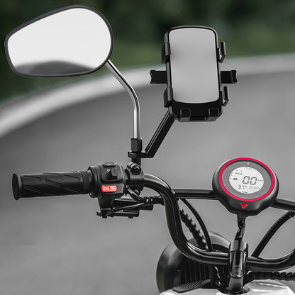 QX23 E-Bike Bicycle Motorcycle Rearview Mirror Cellphone Bracket Cycling ABS Phone Holder