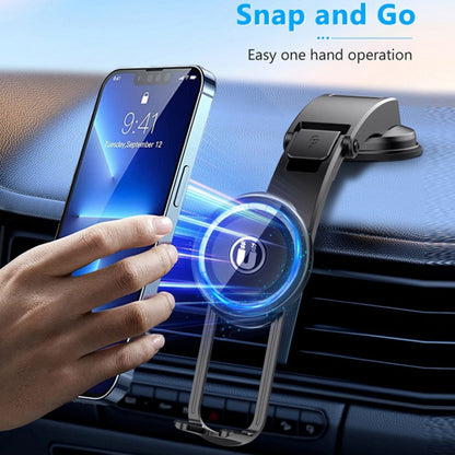 LE-10 Car Dashboard Suction Cup Mount Mobile Phone Holder Magnetic Cell Phone Bracket