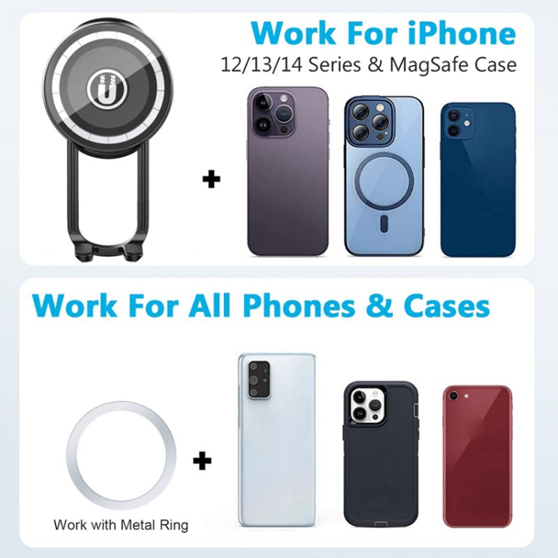 LE-10 Car Dashboard Suction Cup Mount Mobile Phone Holder Magnetic Cell Phone Bracket