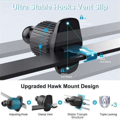 LE-11 Car Suction Cup Mount 360 Degree Rotation Magnetic Phone Holder with Air Vent Clip