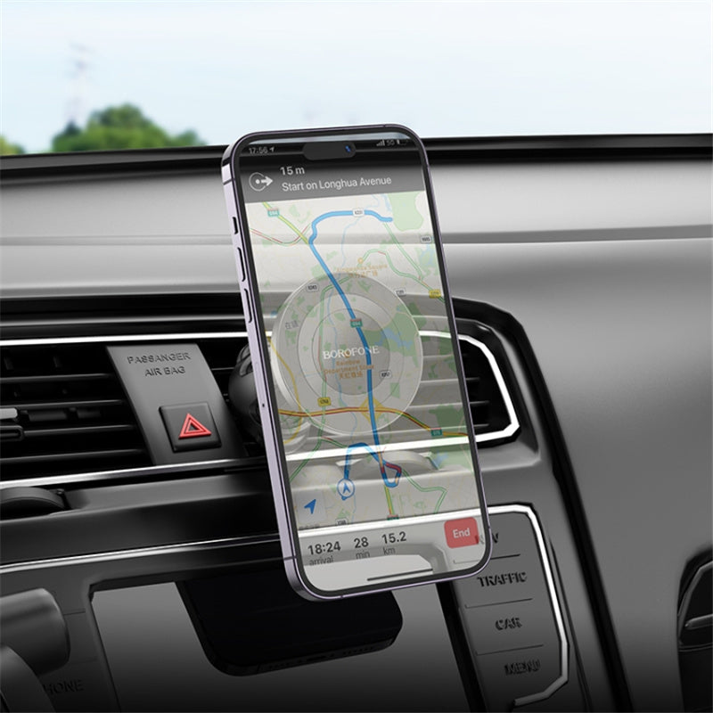BOROFONE BH90 Mini Ring Magnetic Phone Mount Air Vent Mobile Phone Holder for Car