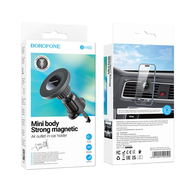 BOROFONE BH90 Mini Ring Magnetic Phone Mount Air Vent Mobile Phone Holder for Car