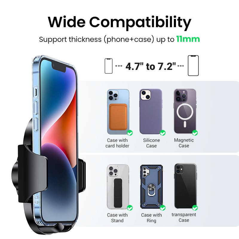 UGREEN Car Dashboard Suction Cup Phone Holder Windshield Window Cell Phone Mount for 4.7-7.2 inch Phone