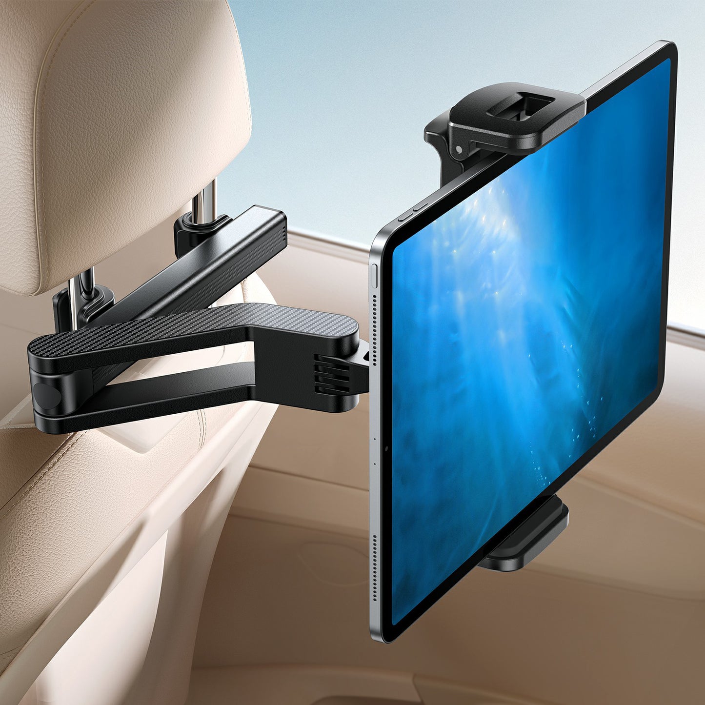 JOYROOM JR-ZS369 Car Seat Back Phone Tablet Holder 360-Degree Rotation Car Headrest Mount Phone Bracket