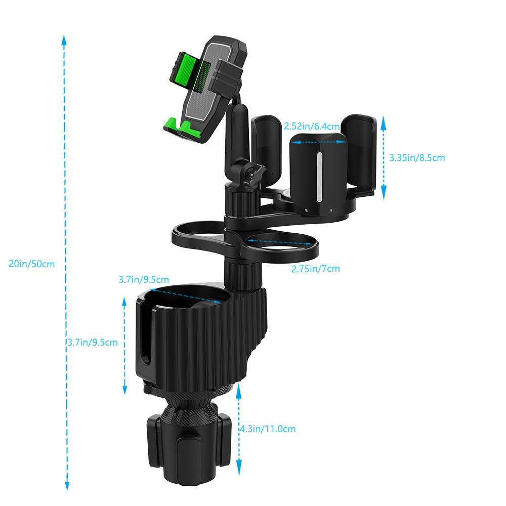 A04 Multifunctional Car Cup Holder Phone Stand Mount Coffee Beverage Instant Noodles Bracket