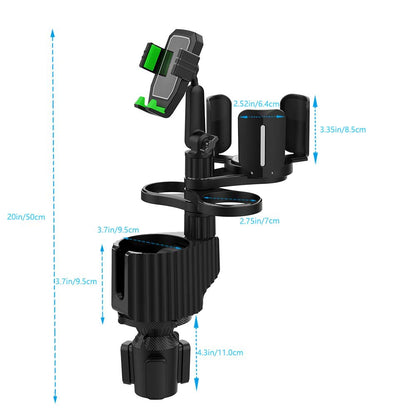 A04 Multifunctional Car Cup Holder Phone Stand Mount Coffee Beverage Instant Noodles Bracket