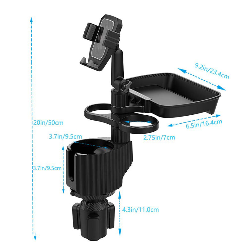 A06 Car Cup Mug Bottle Holder Mobile Phone Mount Stand Food Snack Tray Table