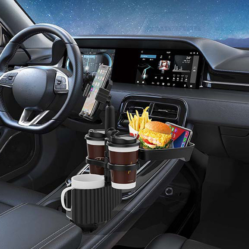 A06 Car Cup Mug Bottle Holder Mobile Phone Mount Stand Food Snack Tray Table