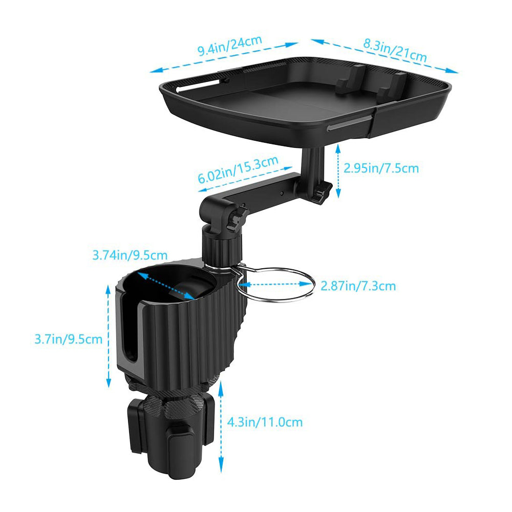 A01 ABS Car Cup Holder Mount Meal Tray Drink Holder Phone Stand Small Dining Table
