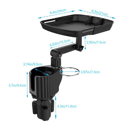 A01 ABS Car Cup Holder Mount Meal Tray Drink Holder Phone Stand Small Dining Table