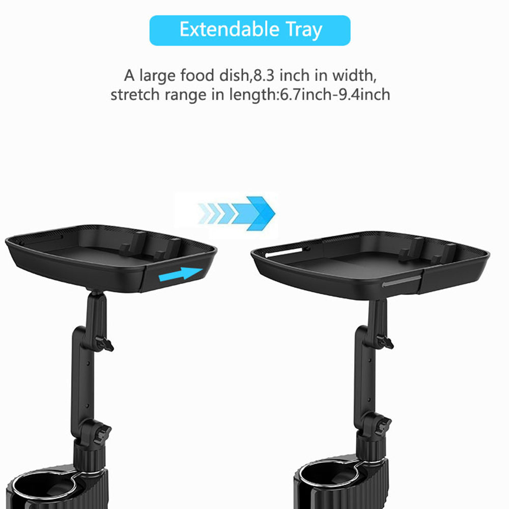 A01 ABS Car Cup Holder Mount Meal Tray Drink Holder Phone Stand Small Dining Table