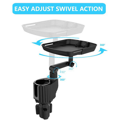 A01 ABS Car Cup Holder Mount Meal Tray Drink Holder Phone Stand Small Dining Table