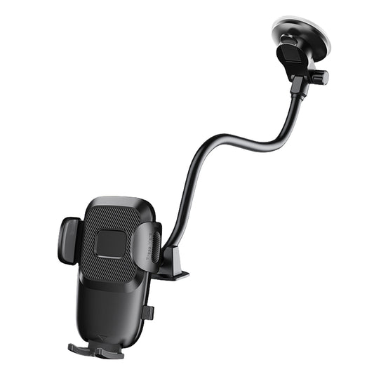 X034 Gen. 9th Multi-Function Suction Cup Car Phone Mount Windshield Flexible Extended Car Phone Clip Holder for Universal Truck Bus