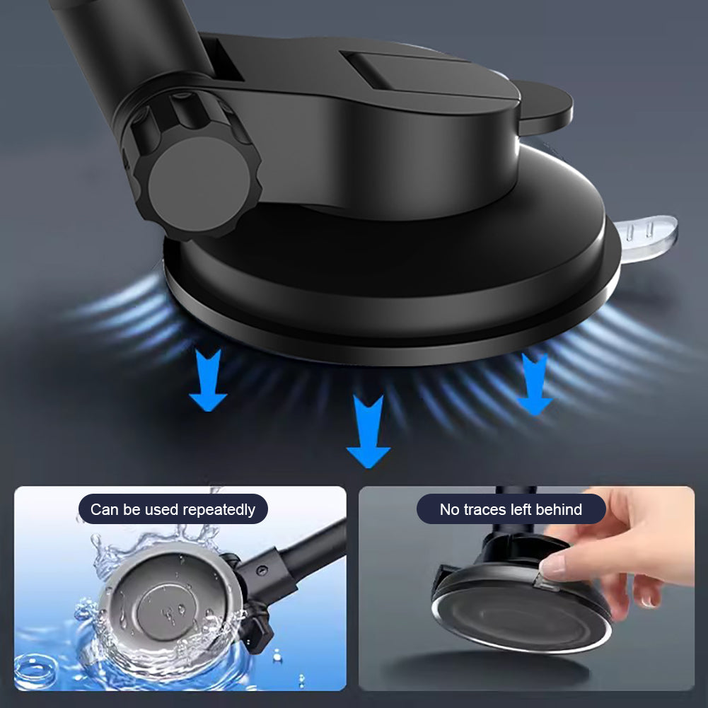 X034 Gen. 9th Multi-Function Suction Cup Car Phone Mount Windshield Flexible Extended Car Phone Clip Holder for Universal Truck Bus