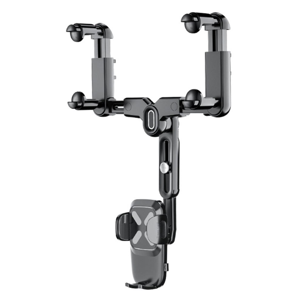 R010 Multifunctional Retractable Cell Phone Car Mount Universal Vehicle Rearview Mirror Phone Holder