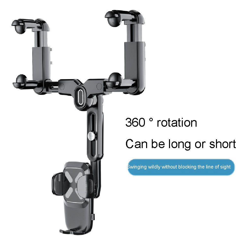 R010 Multifunctional Retractable Cell Phone Car Mount Universal Vehicle Rearview Mirror Phone Holder