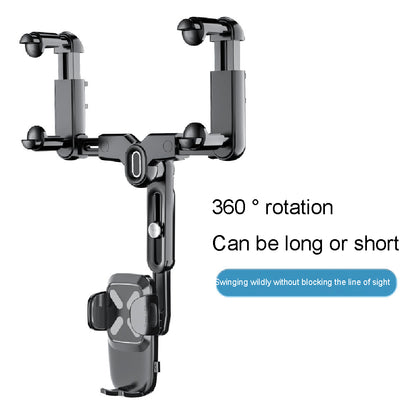 R010 Multifunctional Retractable Cell Phone Car Mount Universal Vehicle Rearview Mirror Phone Holder