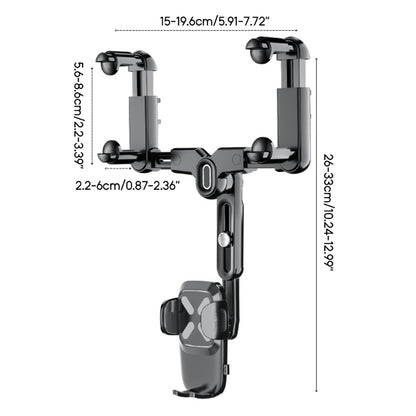 R010 Multifunctional Retractable Cell Phone Car Mount Universal Vehicle Rearview Mirror Phone Holder