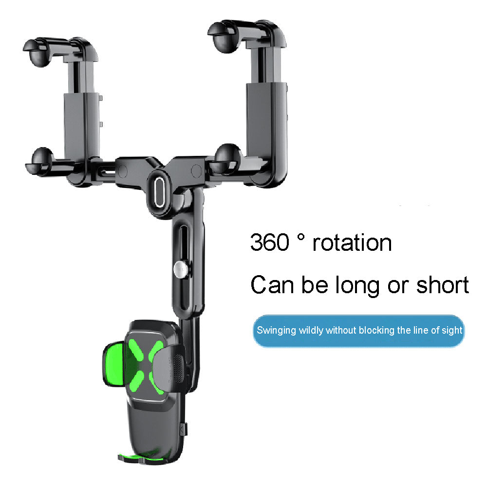 R010 Multifunctional Retractable Cell Phone Car Mount Universal Vehicle Rearview Mirror Phone Holder