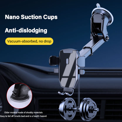 D46+101+K5 Suction Cup Car Center Console Phone Holder Universal Mobile Phone Mount Bracket with Telescopic Arm