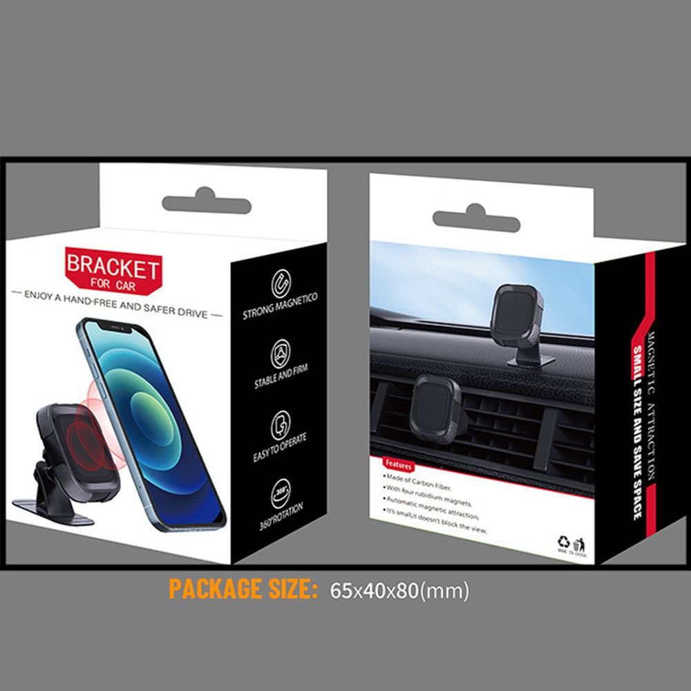 C18 360 Degree Rotation Car Adhesive Dashboard Mount Magnetic Phone Holder Bracket with Air Vent Clip