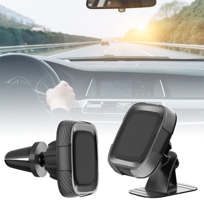 C18 360 Degree Rotation Car Adhesive Dashboard Mount Magnetic Phone Holder Bracket with Air Vent Clip