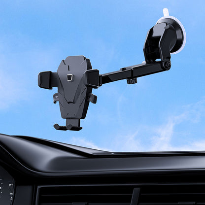 D39+105 Suction Cup Base Telescopic Arm Automatic Clamp Car Phone Holder Bracket with Air Vent Clip