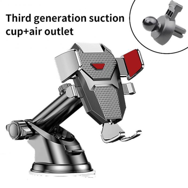 D25+105+K5 Telescopic Suction Cup Dashboard Phone Mount Air Vent Car Phone Holder Auto Locking Car Phone Clip